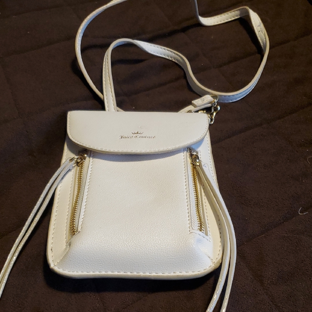 Juicy Couture White Crossbody Bag with Gold Details